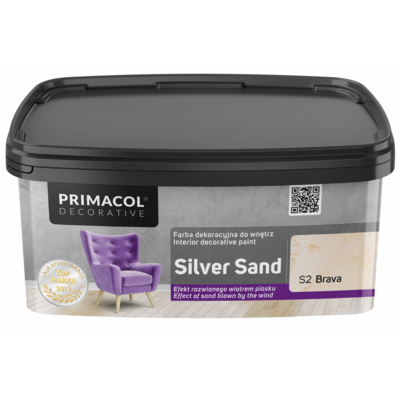 Farba dekoracyjna Silver Sand Brava S2 1 l Primacol Decorative