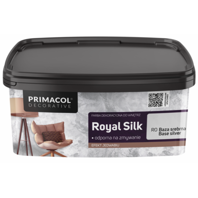 Farba dekoracyjna Royal Silk Baza srebrna R0 1 l Primacol Decorative