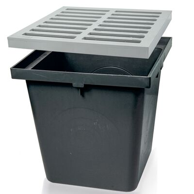 Studzienka 300 x 300 krata PVC A15 popiel 29,6 x 29,6 x 30 cm MAXPOL