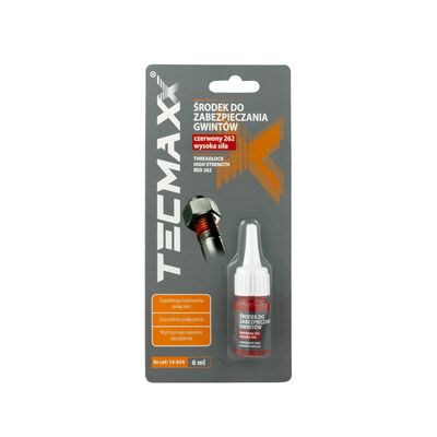 Środek do Zabezpieczenia gwintów Czerwony - Trwały 6 ml TECMAXX