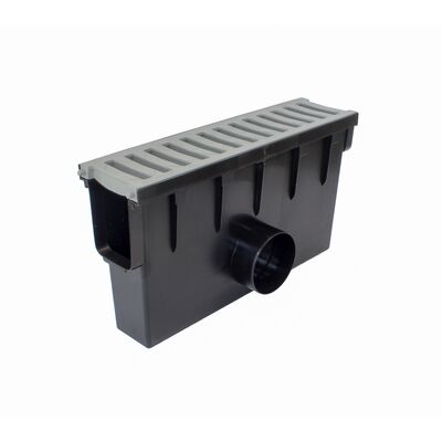 Studzienka zbiorcza krata PVC czarny system 1000 x 148 B125 50 x 13,1 x 28 cm MAXPOL