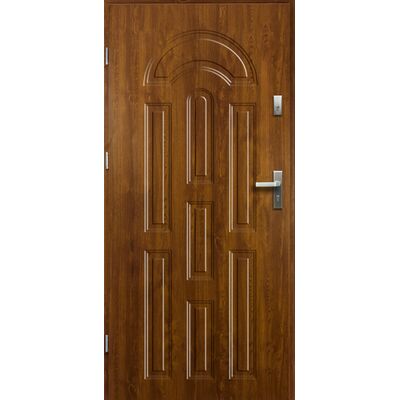 Drzwi zewnętrzne AURORA pełne złoty dąb 90 lewe RADEX