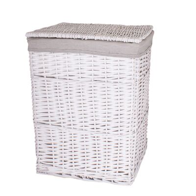 Kosz na pranie biały 31 x 41 x 50 cm