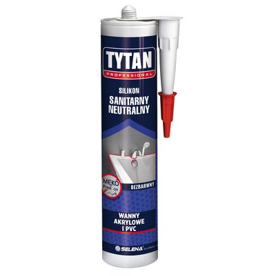 Silikon neutralny sanitarny do wanien bezbarwny 280 ml TYTAN PROFESSIONAL