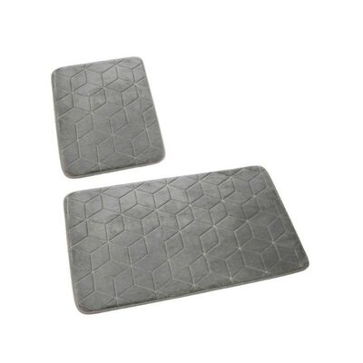 Dywanik łazienkowy SUMBA kpl 2 szt., LZ(31) szary jasny 45x75+45x35