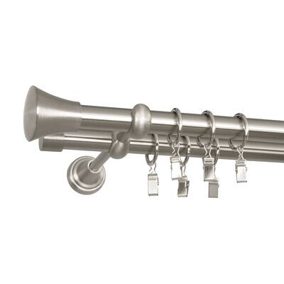 Karnisz podwójny 19/19 mm Tazza 240 cm srebrny Bojanek