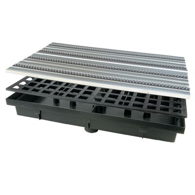 Wycieraczka z kratą szczotka/guma 60 x 40,8 x 7 cm MAXPOL