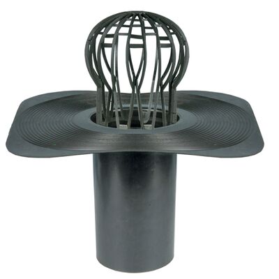 Wpust dachowy czarny 38 x 38 x 25 cm MAXPOL