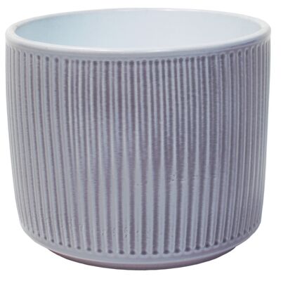 Osłonka cylinder ceramiczna 14 cm szary lazur CERMAX