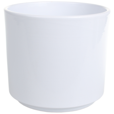 Osłonka cylinder ceramiczna 7 cm biała mat CERMAX