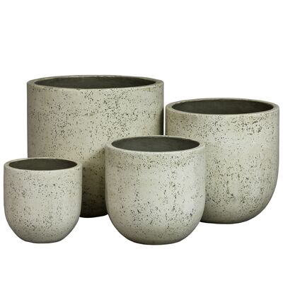 Donica okrągła lekki cement 52 x 48 biała CERMAX