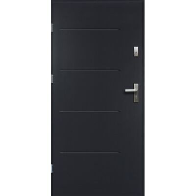 Drzwi zewnętrzne TYTAN pełne antracyt 90 lewe RADEX