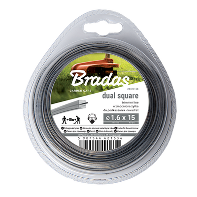 blister Żyłka RIPPER DUAL, kwadrat, 2,4 mm x 15 m