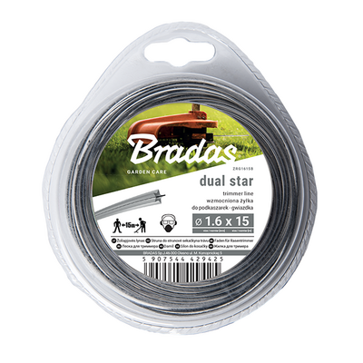 blister Żyłka RIPPER DUAL, gwiazda, 2,4 mm x 15 m