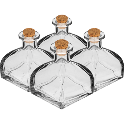 Zestaw buteleczek z korkami, 110 ml 4 sztuki