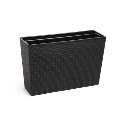 Kwietnik WERBENA 19 x 56 rattan czarny Lamela