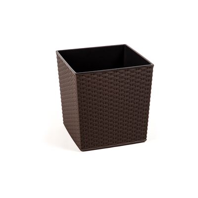 Doniczka JUKA 30 x 30 rattan mokka Lamela