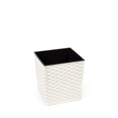 Doniczka JUKA 19 x 19 rattan kremowy Lamela