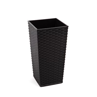 Doniczka FINEZJA 25 x 25 rattan czarny Lamela