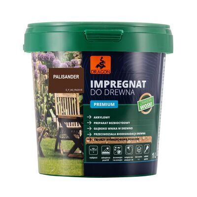 DRAGON Impregnat akrylowy do drewna PREMIUM 1 l palisander