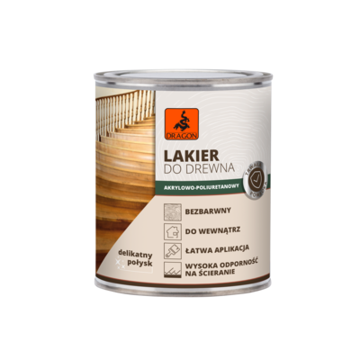 DRAGON Lakier akrylowo-poliuretanowy do drewna 0,75 l
