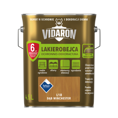 VIDARON Lakierobejca dąb winchester L18 4,5 l
