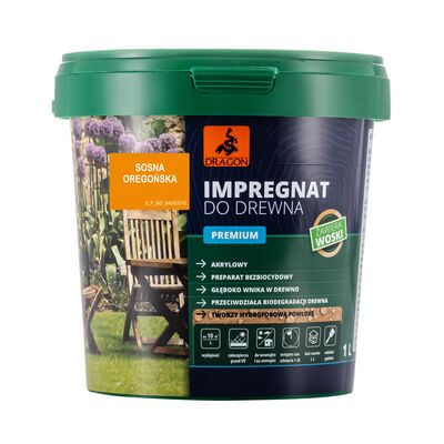 Impregnat akrylowy do drewna PREMIUM 1 l sosna oregońska ragon