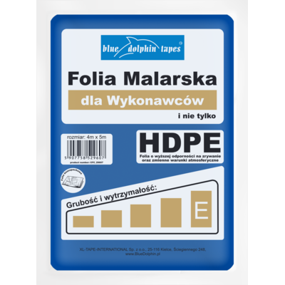 Blue Dolphin folia malarska dla wykonawców E* 4 m x 5 m