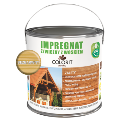 Colorit Drewno Impregnat żywiczny z woskiem Bezbarwny 2,5 l