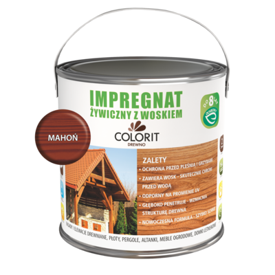 Colorit Drewno Impregnat żywiczny z woskiem Mahoń 2,5 l