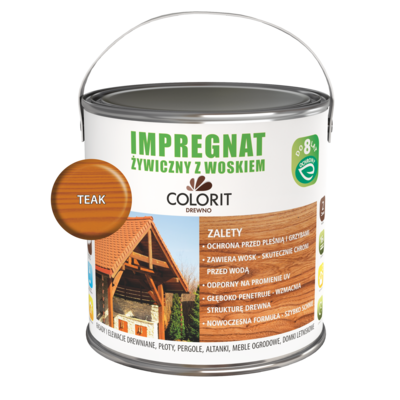 Colorit Drewno Impregnat żywiczny z woskiem Teak 2,5 l