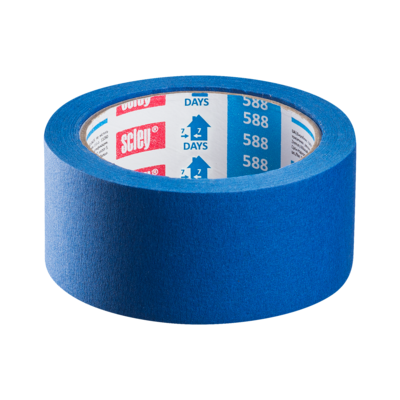 Taśma maskująca 38 mm x 50 m *588 niebieska kauczuk 10 dni