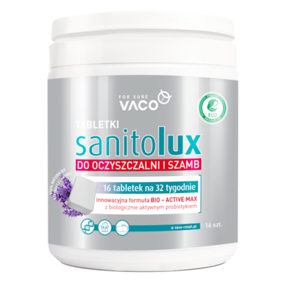 Bioaktywator do oczyszczalni i szamb w tabletkach ECO Sanitolux 16 sztuk Vaco