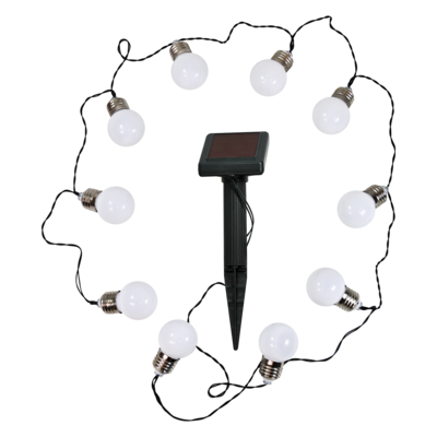 Lampki solar sznurkowe białe 10 szt.