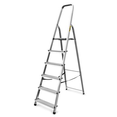 DRABEST Drabina aluminiowa domowa 6 stopniowa 125 kg