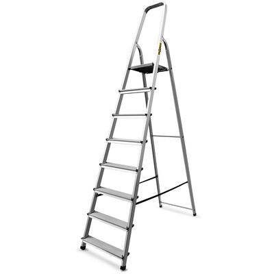 DRABEST Drabina aluminiowa domowa 8 stopniowa 125 kg