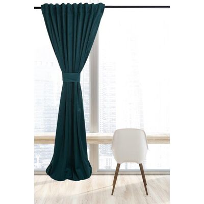 Zasłona Casual Chic zielona 140 x 270 cm taśma