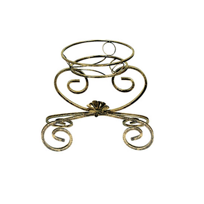 Kwietnik metalowy 40 cm złota patyna