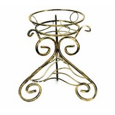 Kwietnik metalowy 43 cm złota patyna