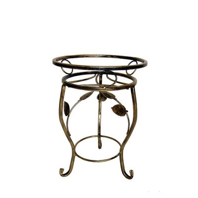 Kwietnik metalowy 55 cm złota patyna