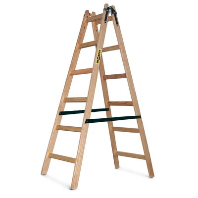 DRABEST Drabina drewniana malarska 2x6 stopniowa 150 kg