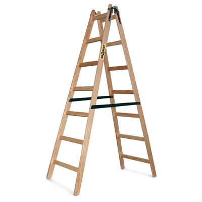 DRABEST Drabina drewniana malarska 2x7 stopniowa 150 kg
