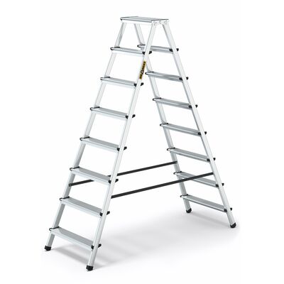 DRABEST Drabina aluminiowa dwustronna 2x8 stopniowa 125 kg