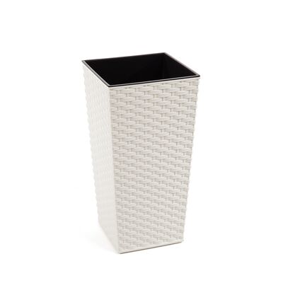 Doniczka FINEZJA 35 x 35 rattan kremowy Lamela