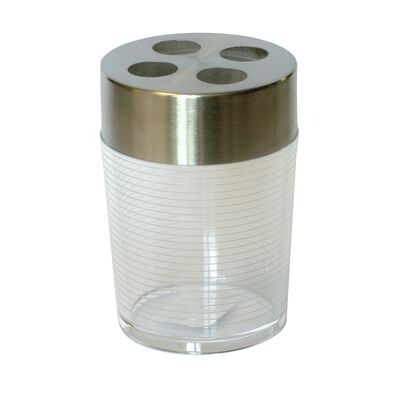 Kubek Vincenzo na szczoteczki transparentny