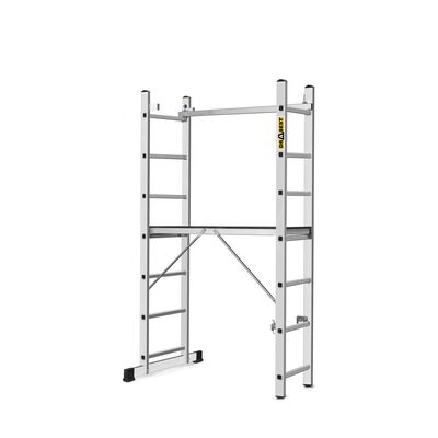 Rusztowanie aluminiowe drabinowe BASIC 2x7 z podestem 33 x 114 cm DRABEST