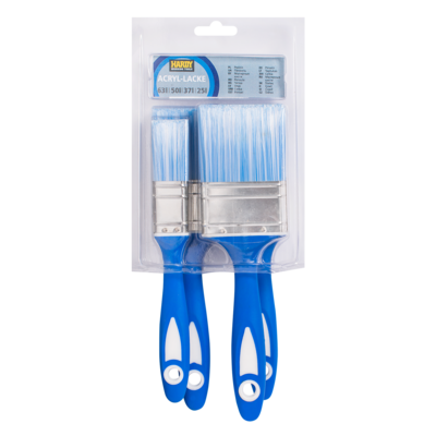 Zestaw pędzli 4 sztuki 25, 37, 50, 63 mm 2K niebieskie blister