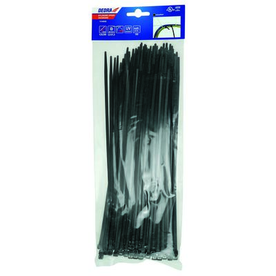 Nylonowe opaski zaciskowe czarne 4,8 x 300 mm 25 szt.