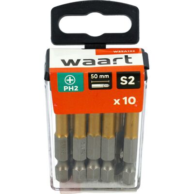 Jufisto Końcówka krzyżowa tytanowana PH2 x 50 mm zestaw 10 szt.
