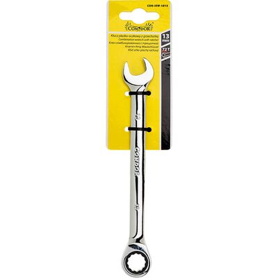 Klucz płasko-oczkowy z grzechotką 72T 13 mm Drel